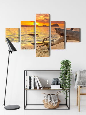 Ljuddämpande tavla - Sea landscape at sunset