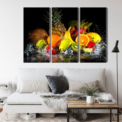 Ljuddämpande tavla - Fruit with a splash of water