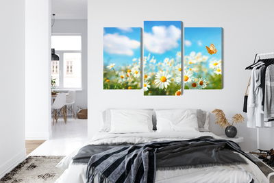 Ljuddämpande tavla - 3d daisy field