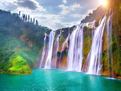 Ljuddämpande tavla - The waterfall in luoping