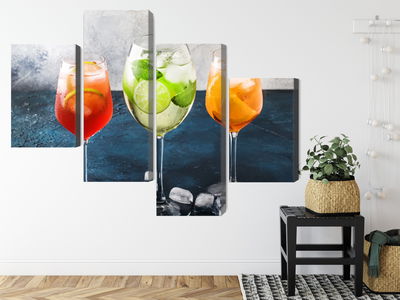 Ljuddämpande tavla - Glasses with summer cocktails