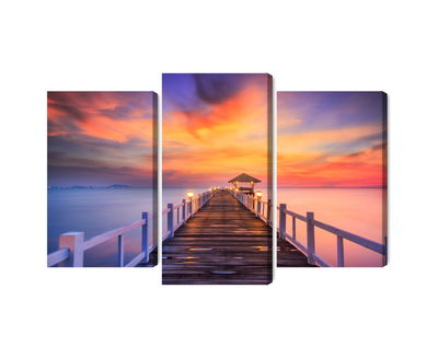 Ljuddämpande tavla - Sunset over the pier