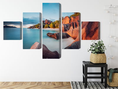 Ljuddämpande tavla - Beach in seychelles