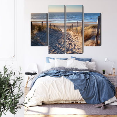 Ljuddämpande tavla - North sea beach 3d