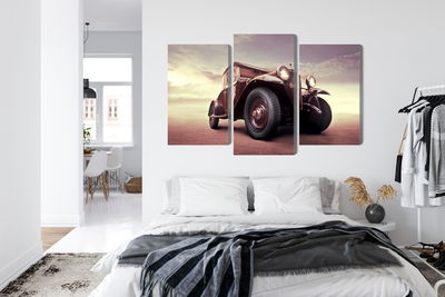 Ljuddämpande tavla - Vintage car with a 3d effect