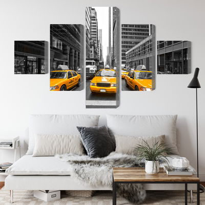 Ljuddämpande tavla - Yellow taxis in New York city