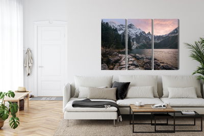 Ljuddämpande tavla - Lake and forest