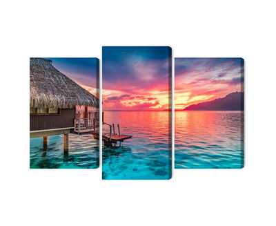 Ljuddämpande tavla - Sunset over the south pacific