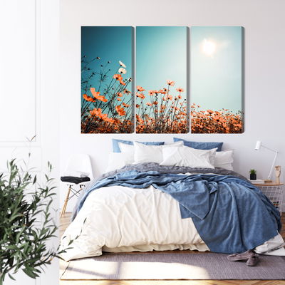 Ljuddämpande tavla - Field flowers in the sun