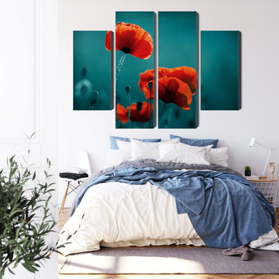Ljuddämpande tavla - Macro poppies