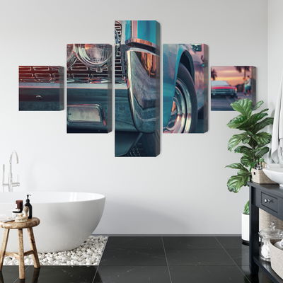 Ljuddämpande tavla - Retro style cars