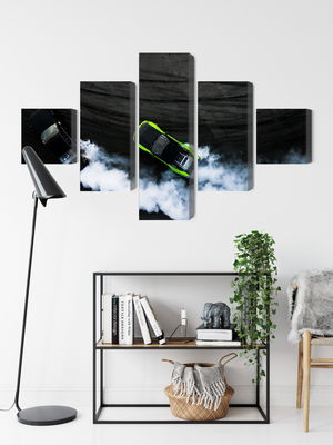 Ljuddämpande tavla - Drifting 3d cars