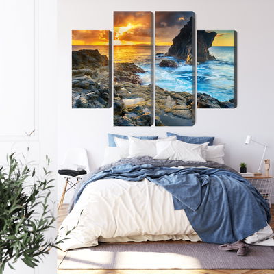 Ljuddämpande tavla - Sunset on the seashore