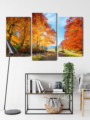 Ljuddämpande tavla - Colourful autumn trees