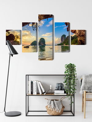 Ljuddämpande tavla - Sunset on a beach in thailand