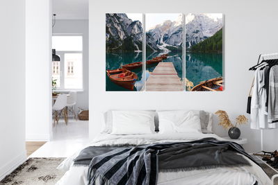 Ljuddämpande tavla - Lake braies in Italy