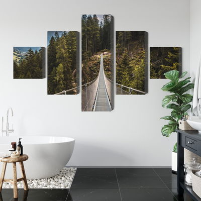 Ljuddämpande tavla - Suspension bridge in a 3d