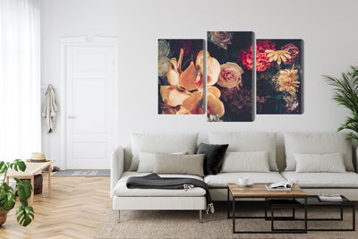 Ljuddämpande tavla - Multi-colored flowers