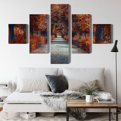 Ljuddämpande tavla - A path deep into the autumn