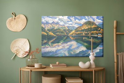 Ljuddämpande tavla - Artistic mountain landscape