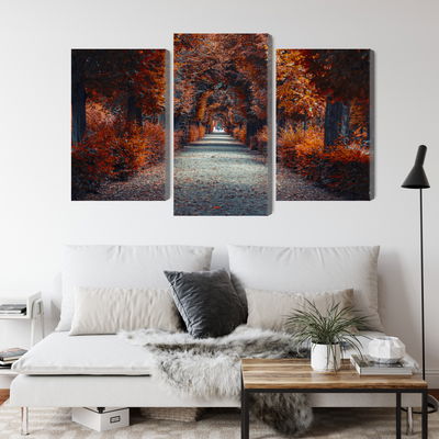 Ljuddämpande tavla - A path deep into the autumn