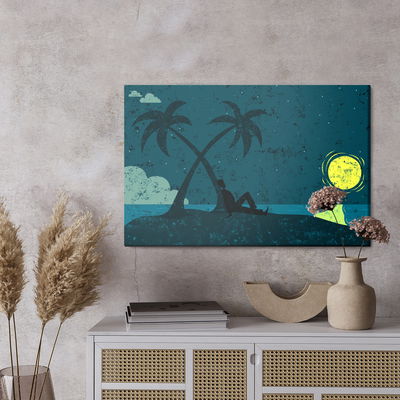 Ljuddämpande tavla - A man on a desert island