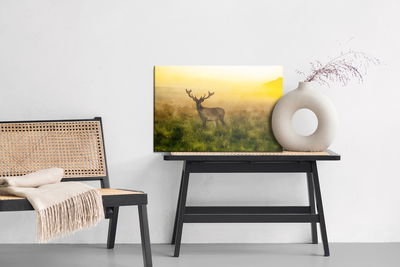 Ljuddämpande tavla - A deer and a foggy morning