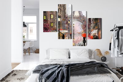 Ljuddämpande tavla - View of the street of Paris