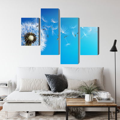 Ljuddämpande tavla - Dandelion with flying seeds