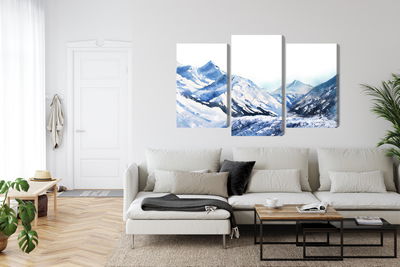 Ljuddämpande tavla - Watercolor mountain peak