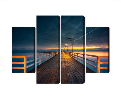 Ljuddämpande tavla - Evening view of the wooden