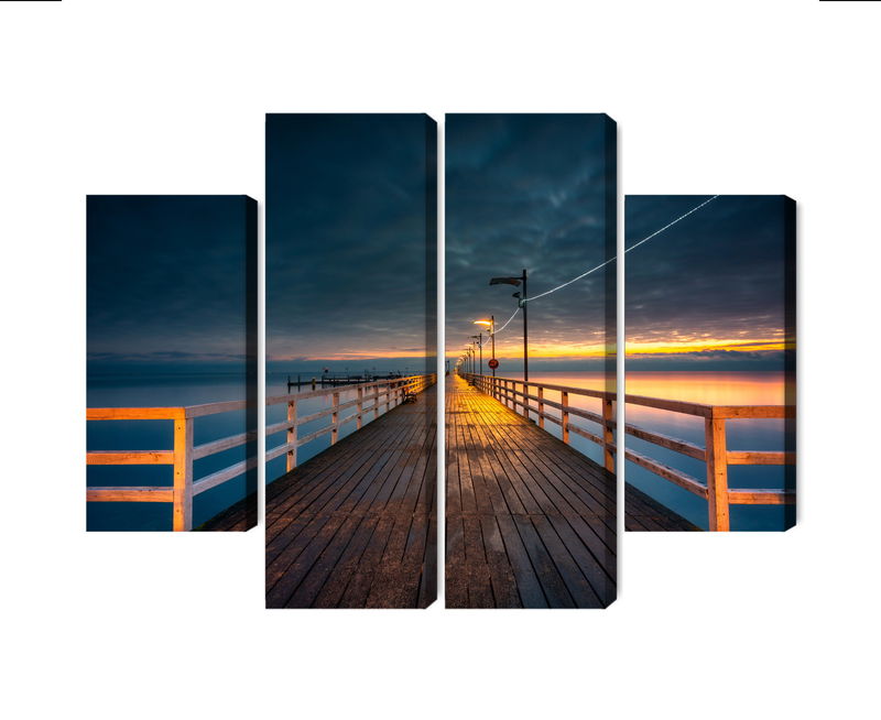 Ljuddämpande tavla - Evening view of the wooden