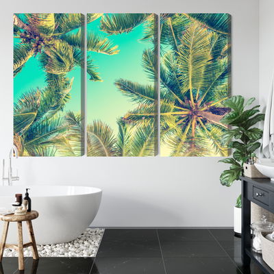 Ljuddämpande tavla - Bottom view of the palm trees