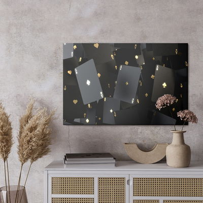 Ljuddämpande tavla - Floating black cards