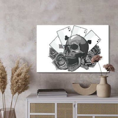 Ljuddämpande tavla - Skull on a background