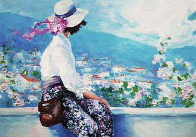 Ljuddämpande tavla - The woman on the background