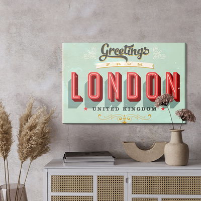 Ljuddämpande tavla - Greetings from London