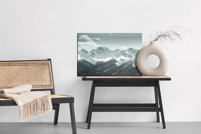 Ljuddämpande tavla - Black and white mountain