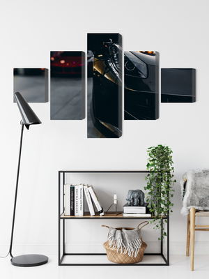 Ljuddämpande tavla - Front of a black sports car