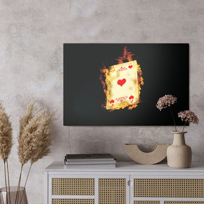 Ljuddämpande tavla - Ace in flames