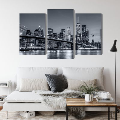 Ljuddämpande tavla - Panorama of New York at night