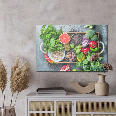 Ljuddämpande tavla - Vegetables, fruits and spices