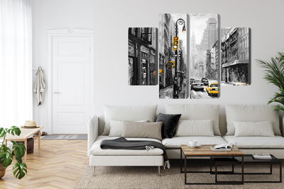 Ljuddämpande tavla - American city street view