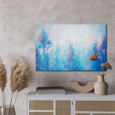 Ljuddämpande tavla - Abstract landscape with snow