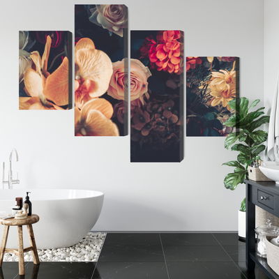 Ljuddämpande tavla - Multi-colored flowers