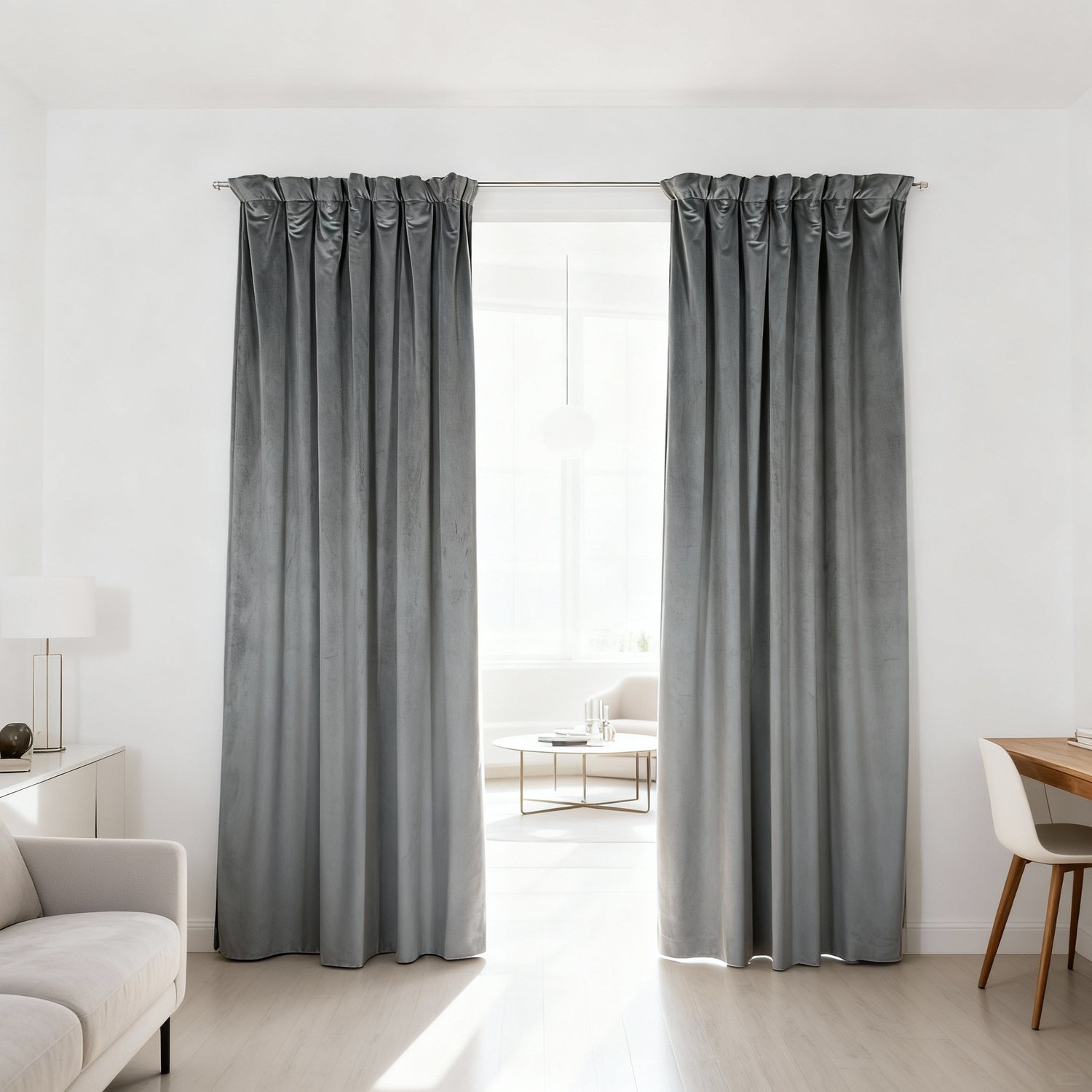 Ljuddämpande rumsavdelare i tyg