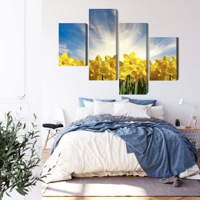 Ljuddämpande tavla - 3d daffodils field