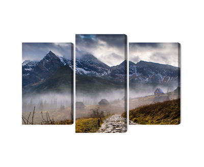 Ljuddämpande tavla - Misty landscape with hala