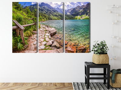 Ljuddämpande tavla - 3d view of the lake