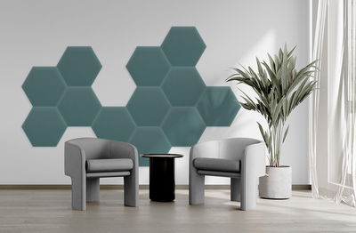 Sekskantet lydabsorber - fløjl